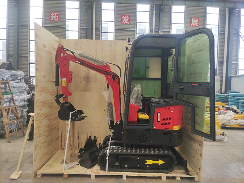 HT10B mini excavator shipped to Europe