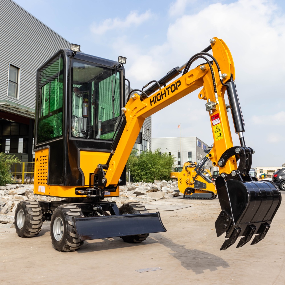 1 Ton CE Certified Wheeled Mini Excavator HT-10W